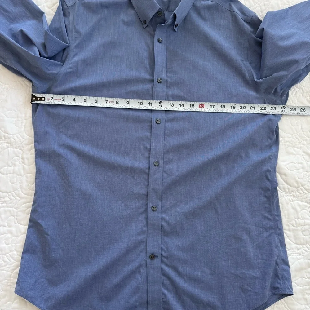 Banana Republic 100% Cotton Long Sleeve Button‎ Down Collar Shirt Blue XL EUC